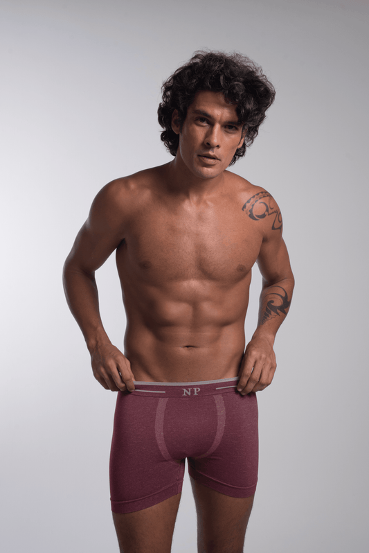 Cueca Boxer em Microfibra Mescla Sem Costura - Nara Paiva Lingerie
