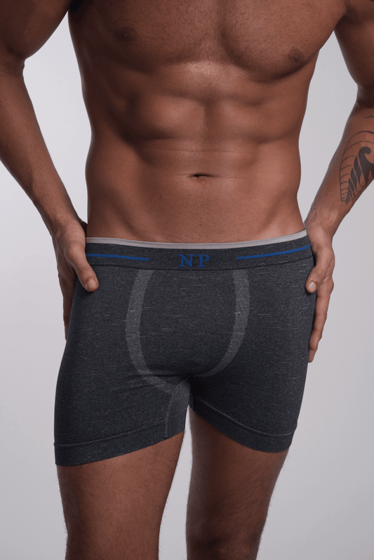 Cueca Boxer em Microfibra Mescla Sem Costura - Nara Paiva Lingerie