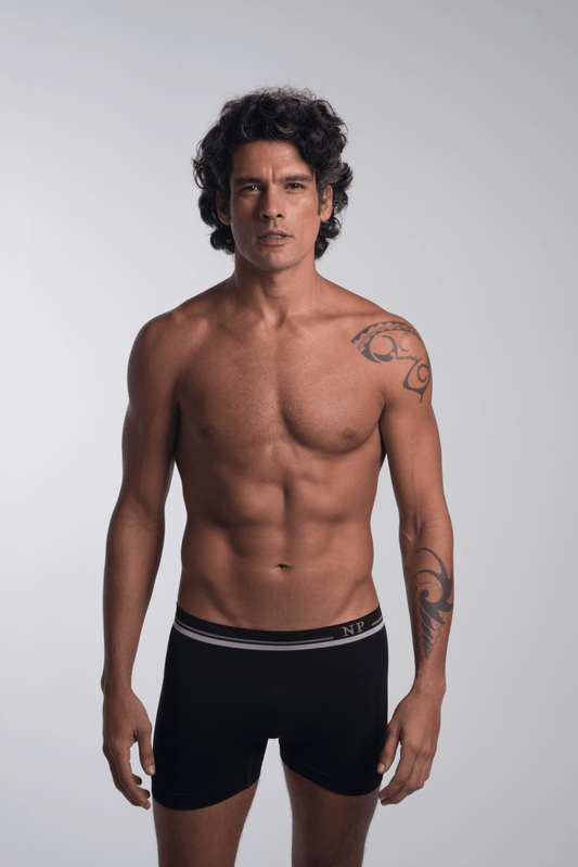 Cueca Boxer em Microfibra Canelada Sem Costura - Nara Paiva Lingerie