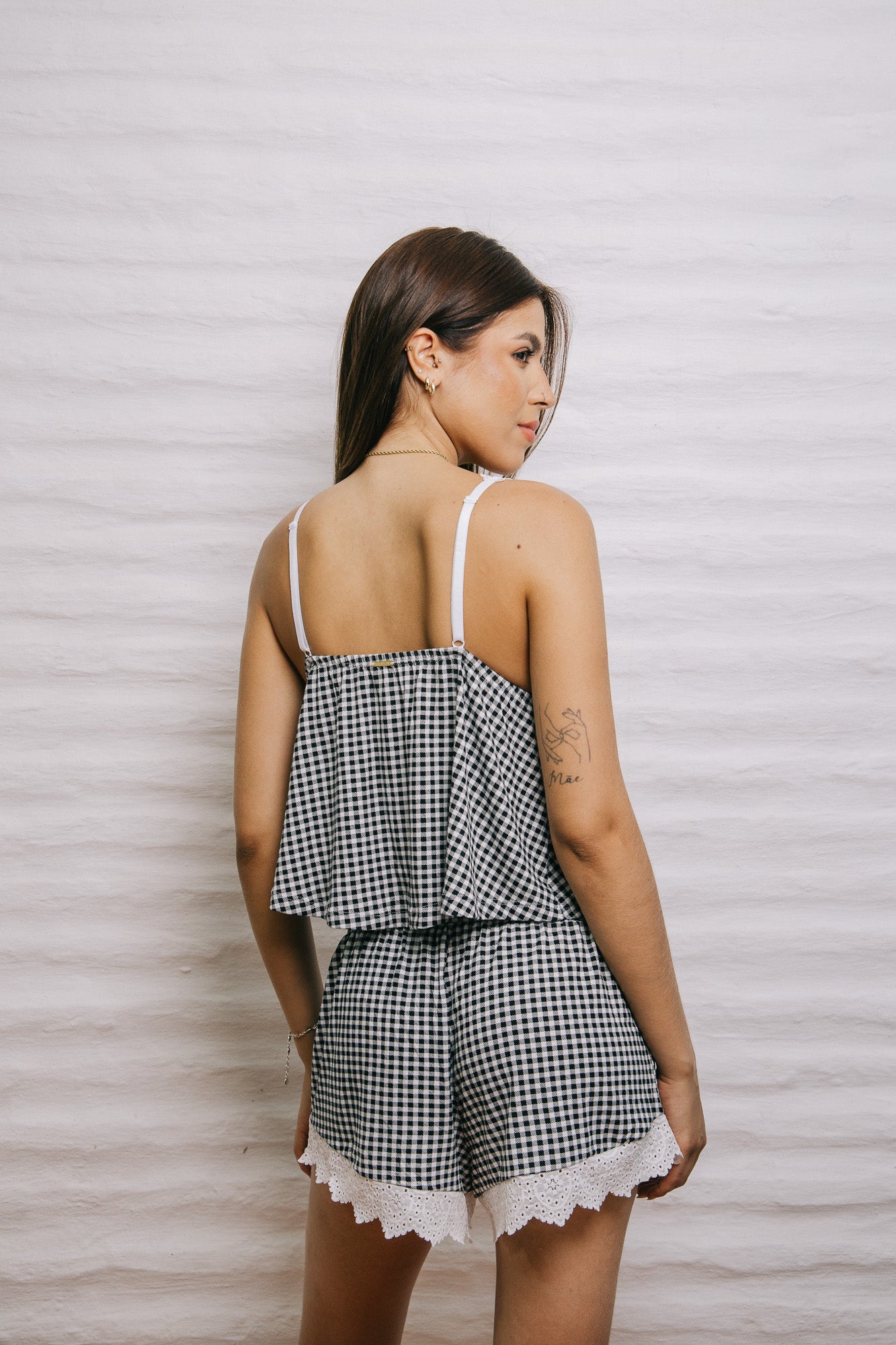 Short Doll em Viscose com Renda Daisy – Nara Paiva Lingerie