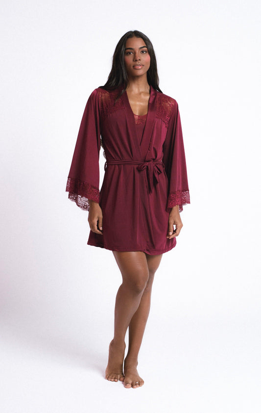 Robe em Liganete e Renda Delicate