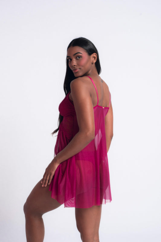 Camisola em Tule e Renda In Love